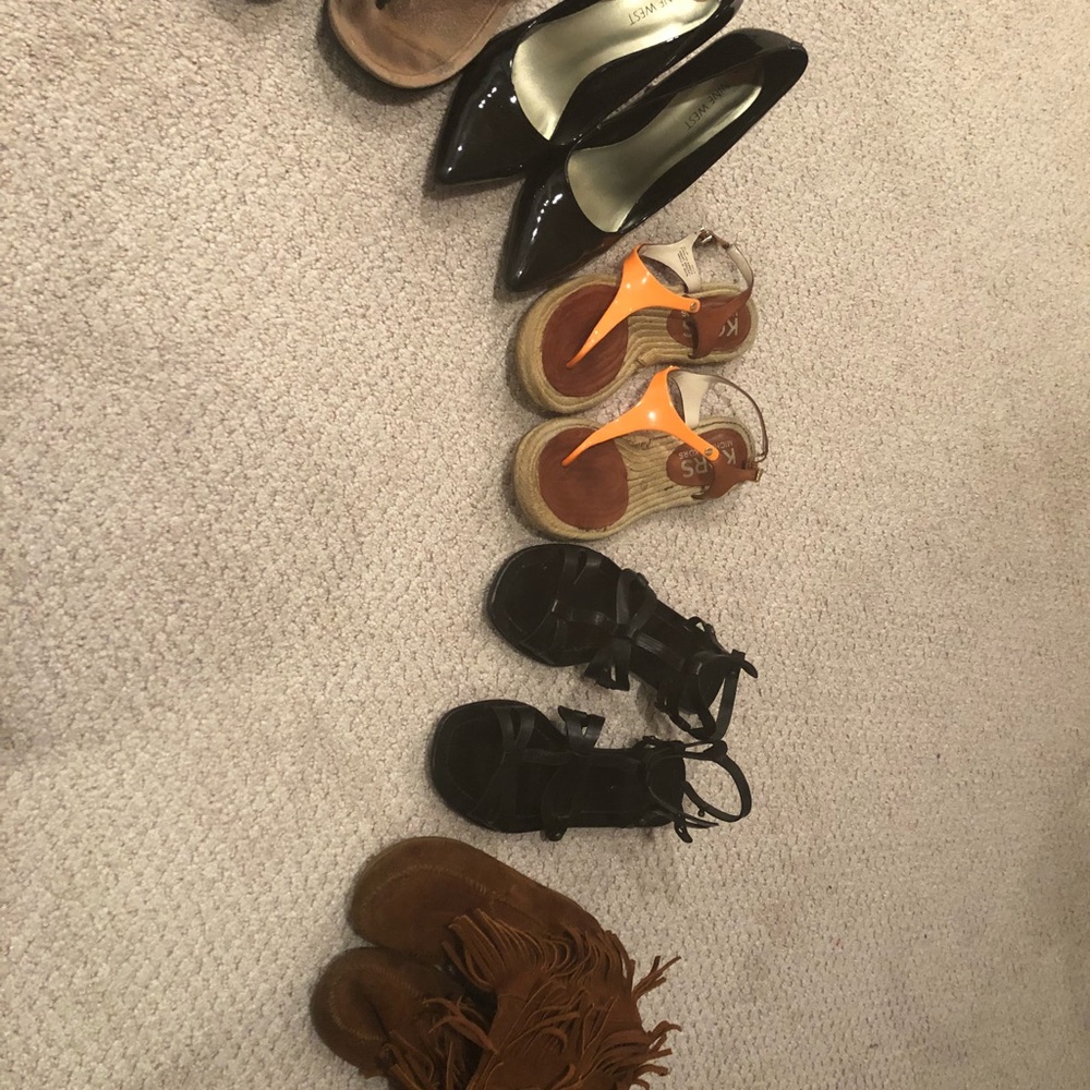 Sandals,flats,and heels